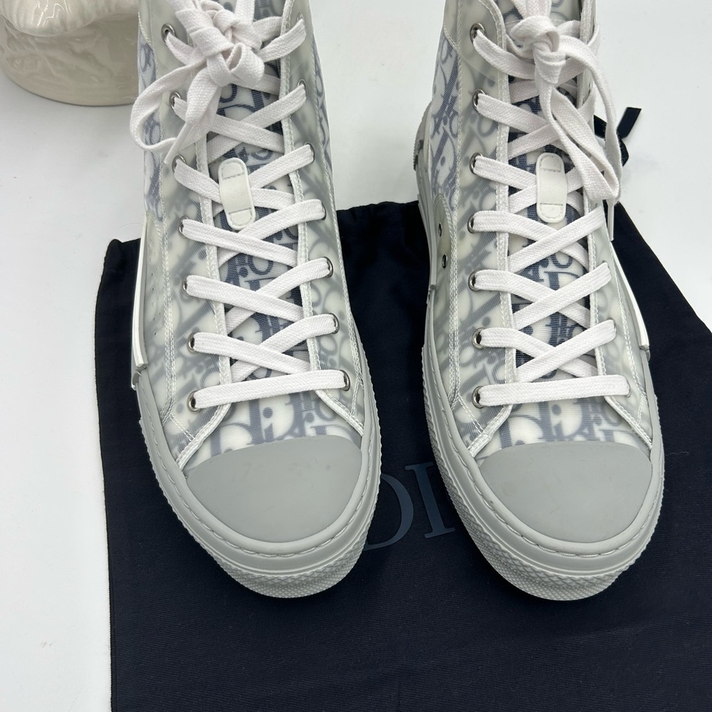 Men's Dior B 23 high top oblique sneakers size 44 made in Italy - Picture 4 of 13
